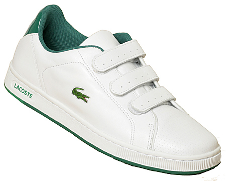 lacoste velcro trainers womens